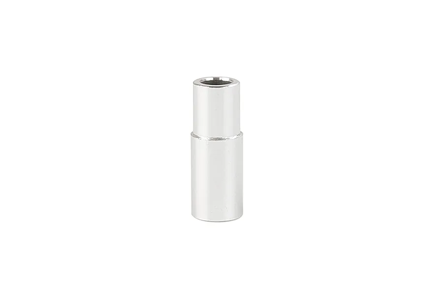 A single silver-coloured cylindrical metal clutch spacer with a stepped design, shown against a plain white background.