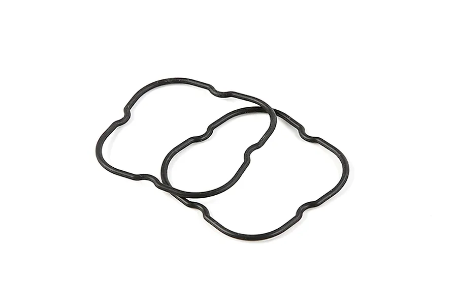 Two black rubber seals for Rovan RC vehicles, shown against a plain white background.