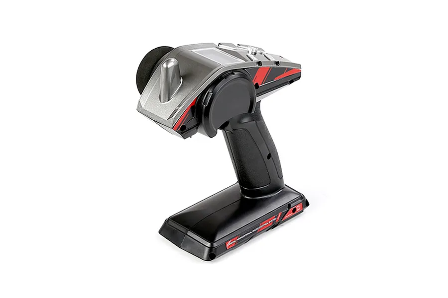 A Rovan BER 2.4GHz RC transmitter shown from a side angle against a white background.