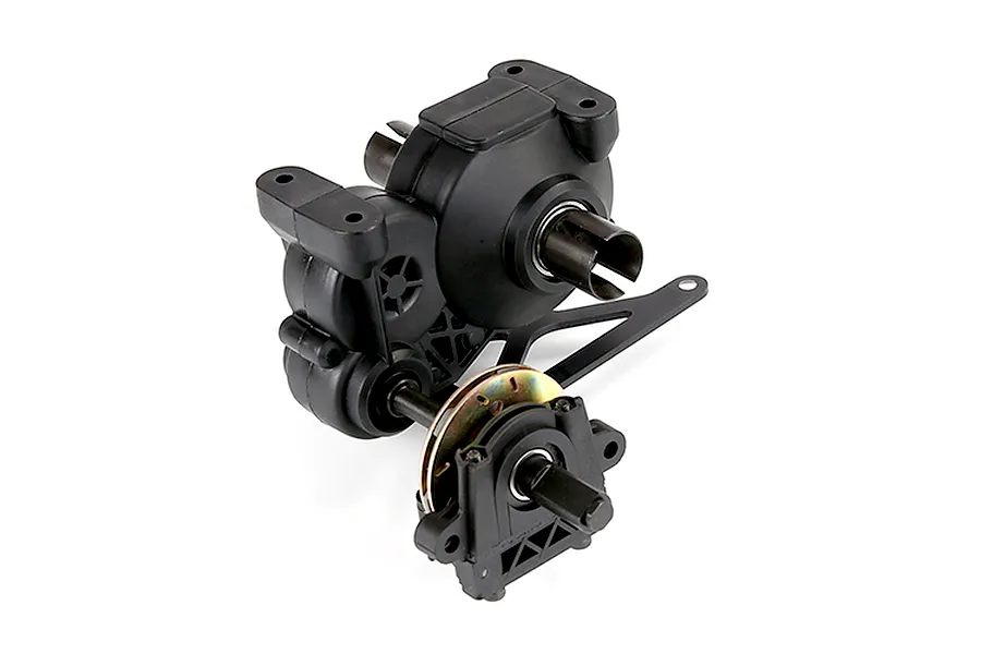 Rovan 1/5 scale Baja plastic gear differential transmission assembly on a white background.