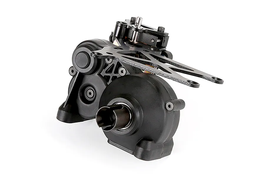 Rovan 1/5 scale Baja plastic gear differential transmission assembly on a white background.