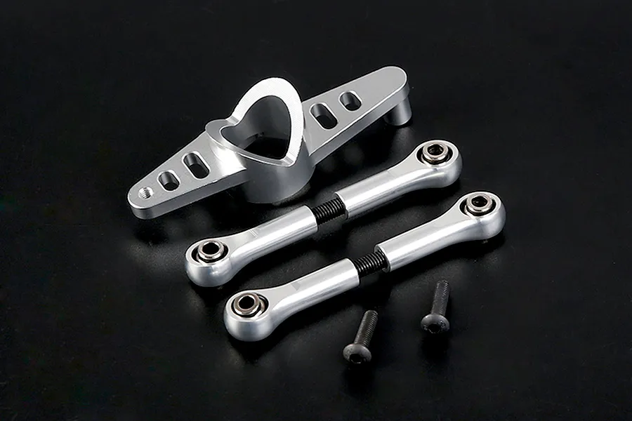 Rovan Silver Aluminium Dual Steering Mounts Set image 2