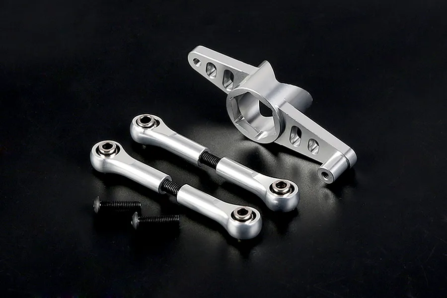 Rovan Silver Aluminium Dual Steering Mounts Set image 4