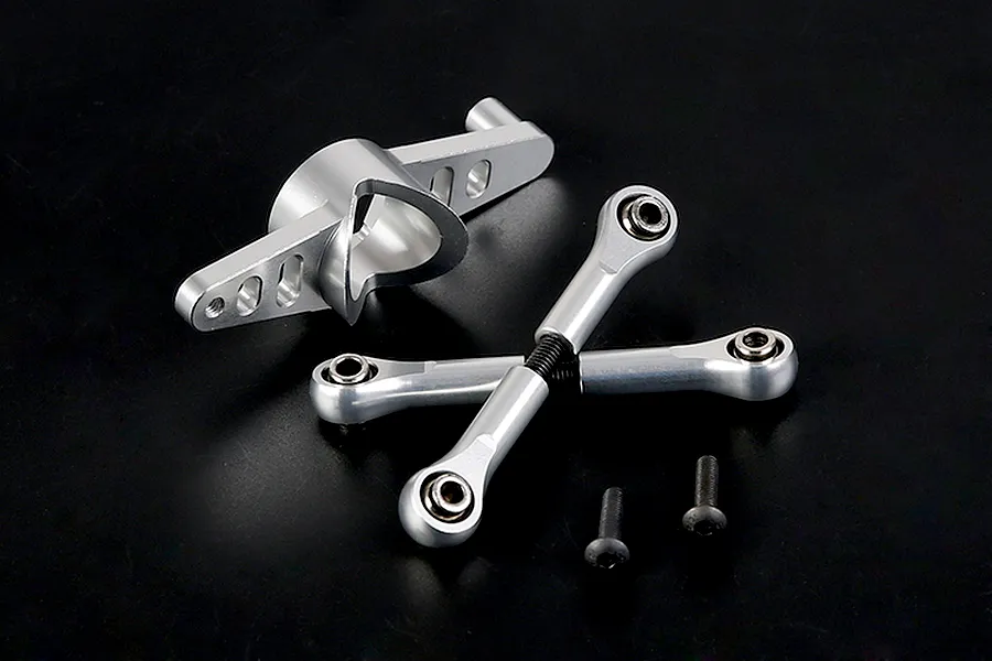 Rovan Silver Aluminium Dual Steering Mounts Set image 6