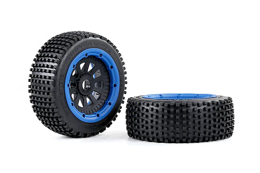 Rovan 4.7/5.5&amp;quot; V5 Dirt Buster Nail Tyres on Blue Rims - Beadlocked Wheels 2Pcs image 4