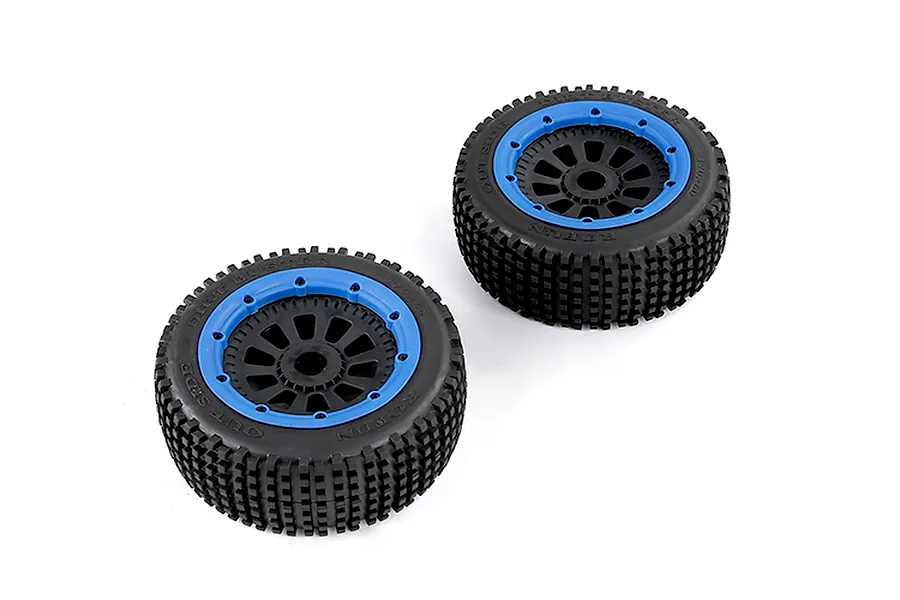 Rovan 4.7/5.5&amp;quot; V5 Dirt Buster Nail Tyres on Blue Rims - Beadlocked Wheels 2Pcs image 5