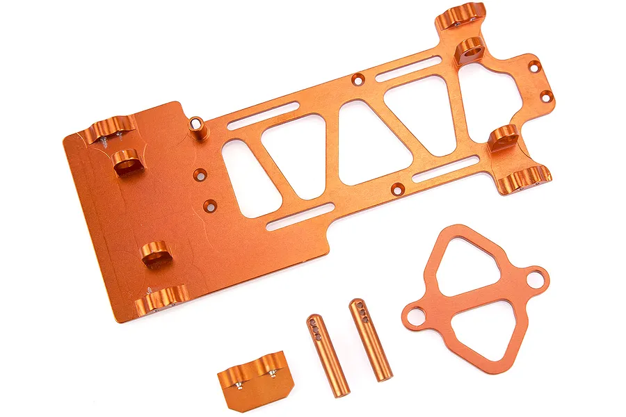HSP Kulak Orange Aluminium Chassis w/ Battery Mount image 16057