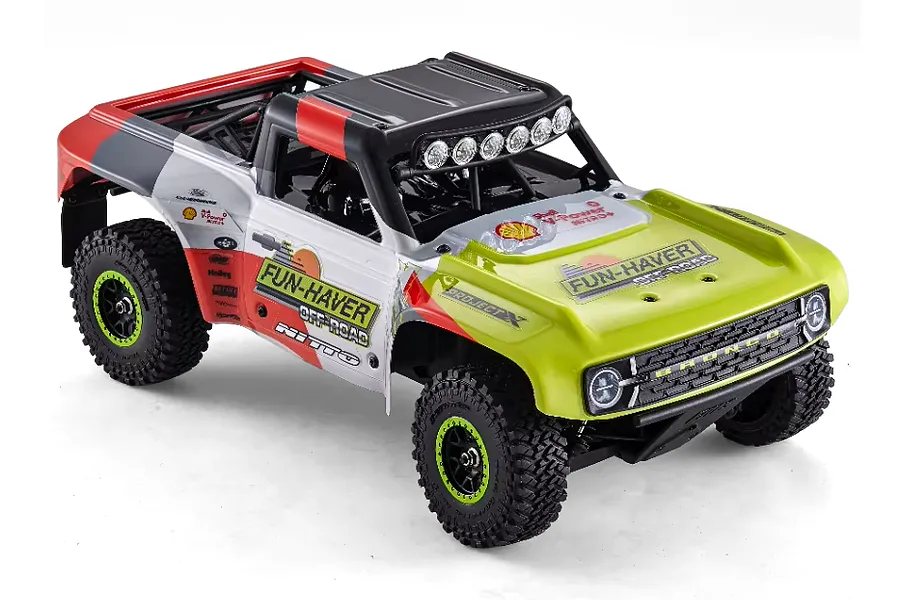 FMS FSC18 Ford Bronco EB 2024 RC Short Course Truck Electric Brushless 4WD 1/18 Scale RTR - White image 1