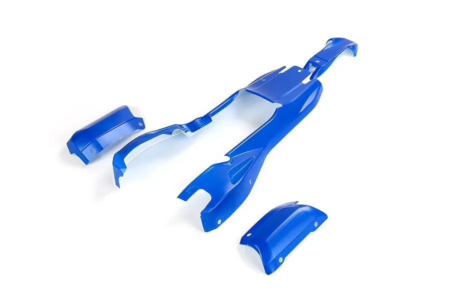 Rovan 1/5 E-Baja 5B painted blue body shell set displayed against a plain white background.