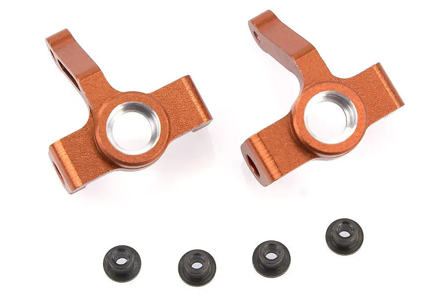 HSP RC4/Kulak Orange Aluminium Steering Hubs 2Pcs w/ Bushings image 16067