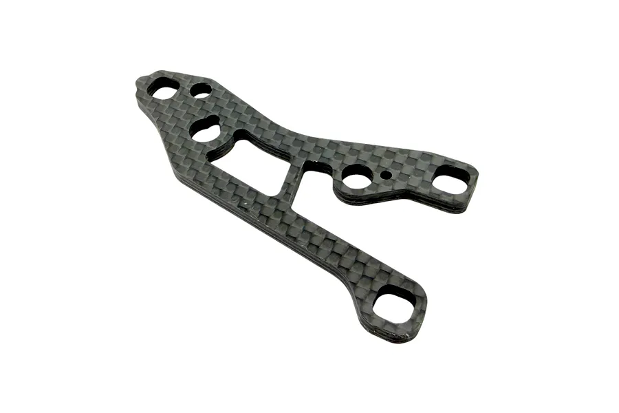RC Maker carbon fibre rear suspension arm component displayed against a plain white studio background.