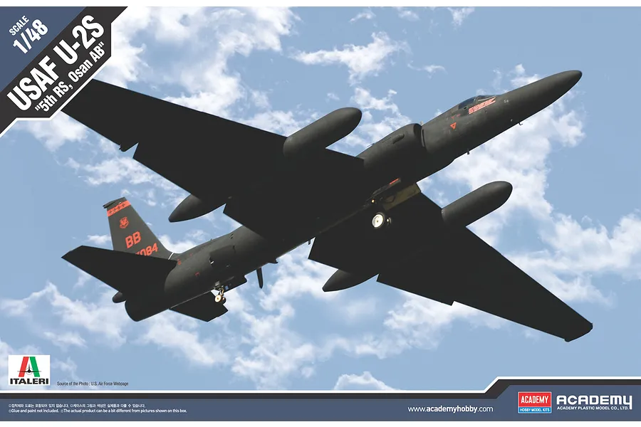 Academy 1/48 USAF U-2 Scaled Plastic Model Kit image 1
