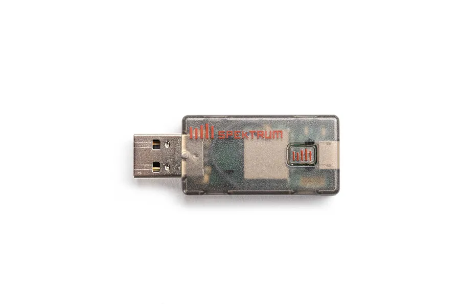 Spektrum WS3000T wireless simulator USB dongle on a clean white background