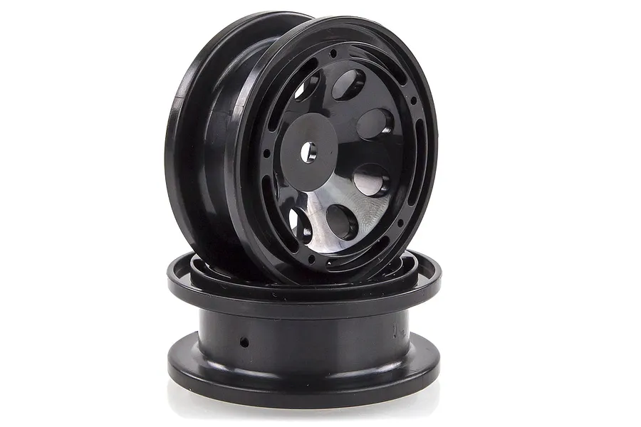 HSP 1.9&amp;quot; Kulak Black/Orange Beadlock Rims 2Pcs image 16116