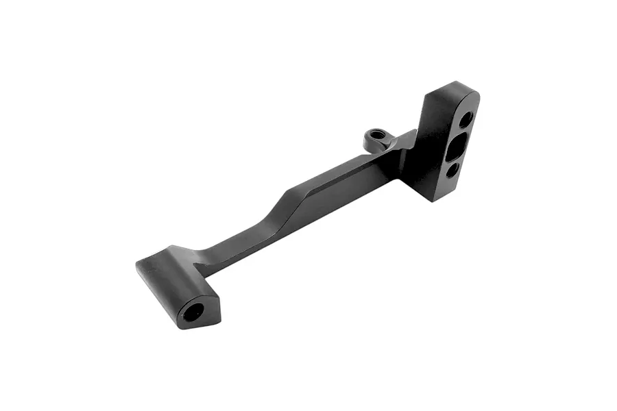 RC Maker Floating Servo Mount in black anodized metal against a plain white background.