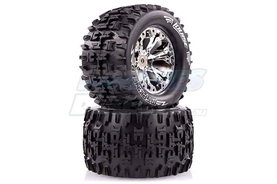 Louise 2.8&amp;quot; MT-Pioneer Tyres on (0 Offset) Chrome Rims - Glued Wheels 2Pcs image 2