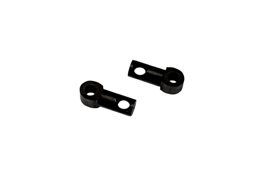 Two black RC Maker upper rocker mounting shafts displayed against a plain white background.