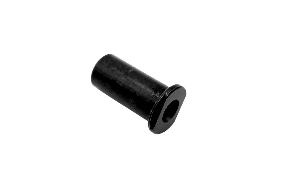 Studio product shot of a black metal RC Maker layshaft shown on a plain white background.