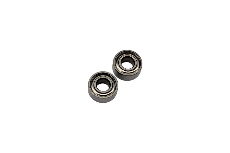 Two metal shielded ball bearings shown against a clean white background.