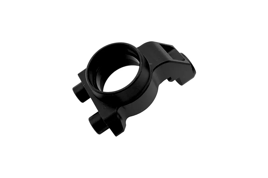 RC Maker Outer Wheel Hub shown in black anodized aluminum against a plain white background.