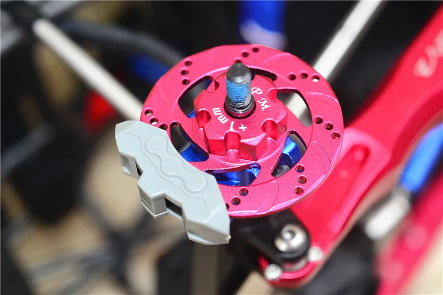 GPM Aluminium 17mm (+1mm) Brake Disc Wheel Hexes 2Pcs - Orange image 2