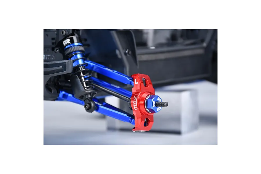 GPM Aluminium Steering Hubs with Larger Bearings 2Pcs - Pink image 3