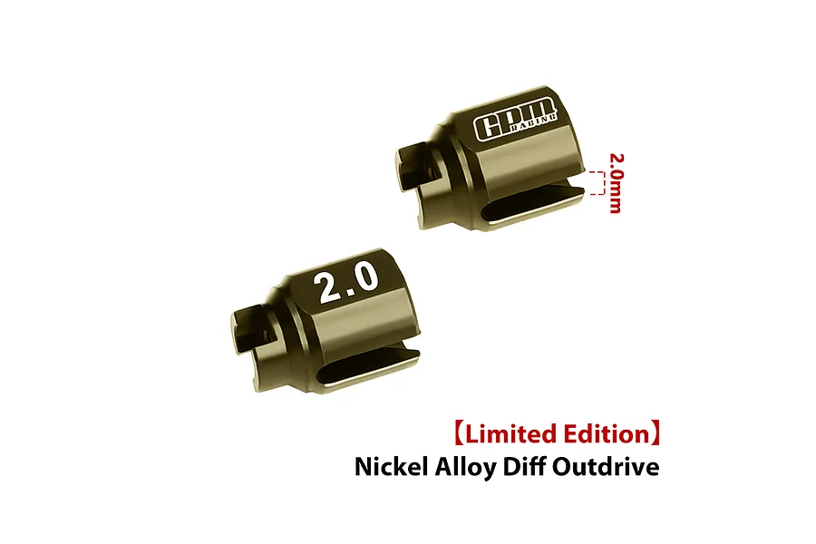 GPM Nickel Alloy Front or Rear Diff Outdrive Cups 2Pcs image 1