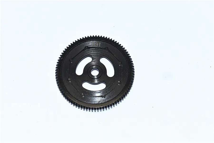 GPM Hardened Steel 89T 48dp/0.5Mod Spur Gear shown centered on a plain white background.