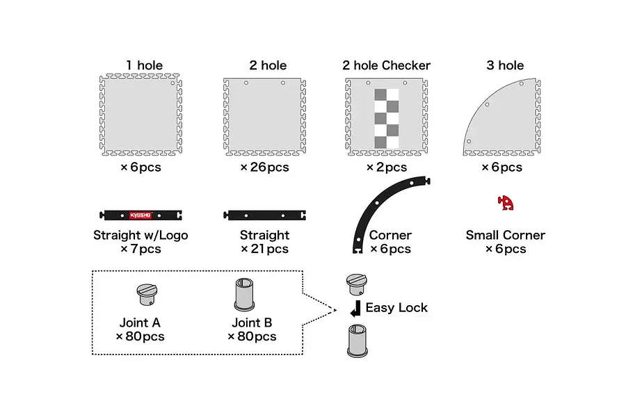 Kyosho Mini-Z Carpet Track 50 Basic Set 40Pcs image 2