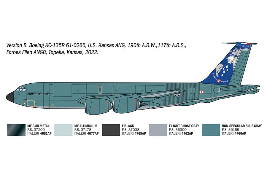 Italeri 1/72 KC-135™ R/FR Stratotanker™ Scaled Plastic Model Kit image 5