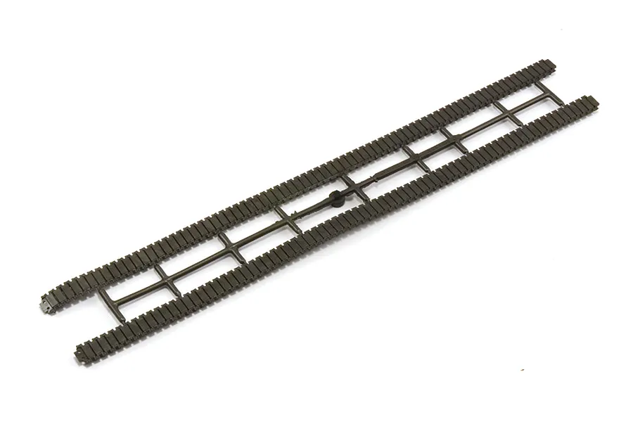 Plastic model kit track link sprue shown against a clean white background.