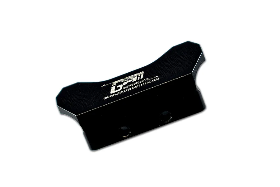 GPM Aluminium Rear Bumper in black featuring laser-etched branding against a plain white background.