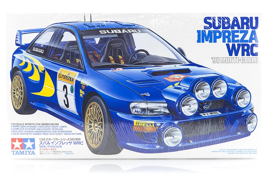 Tamiya 1/24 Subaru Impreza WRC &amp;#039;98 Monte-Carlo Scaled Plastic Model Kit image 16388