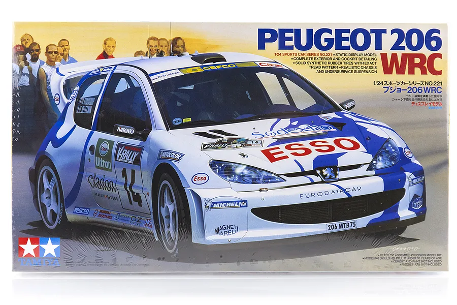 Tamiya 1/24 Peugeot 206 WRC Scaled Plastic Model Kit image 16399