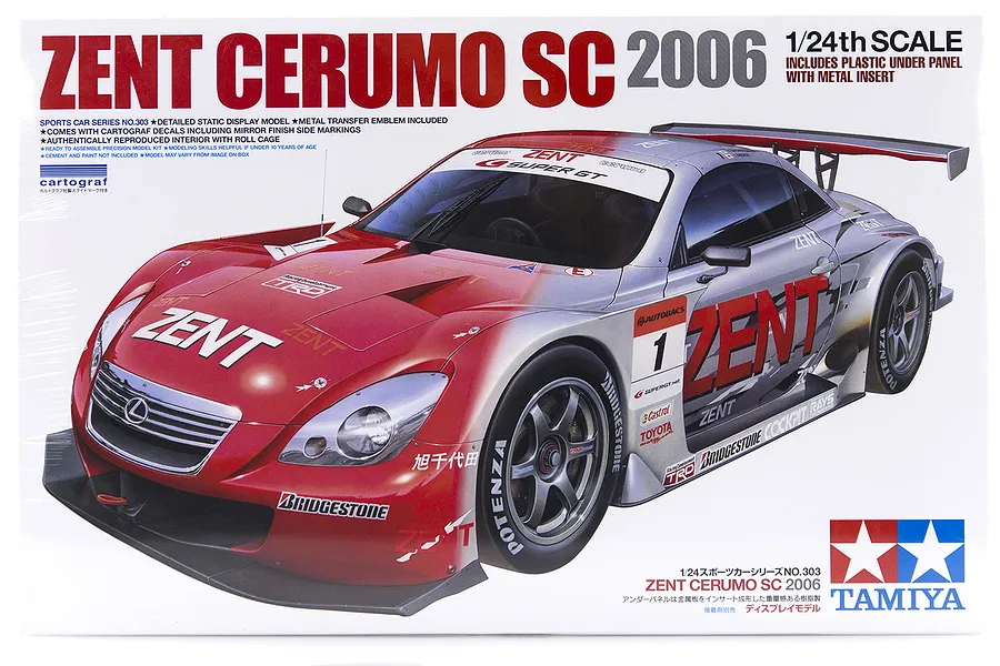 Tamiya 1/24 Lexus SC430 2006 Zent Cerumo Plastic Model Kit image 16453