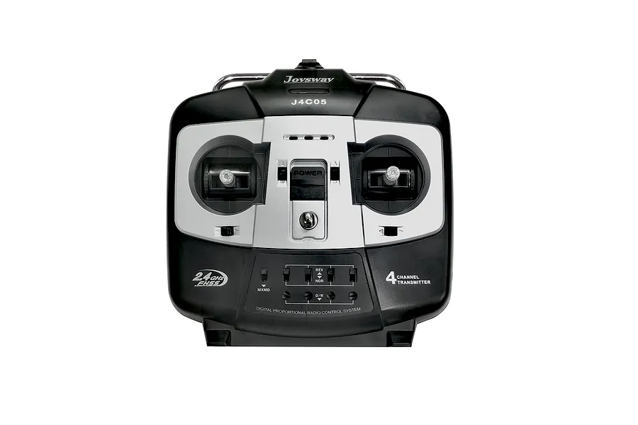 Joysway J4C05 4-channel 2.4GHz RC transmitter remote control for Joysway models against a white background.