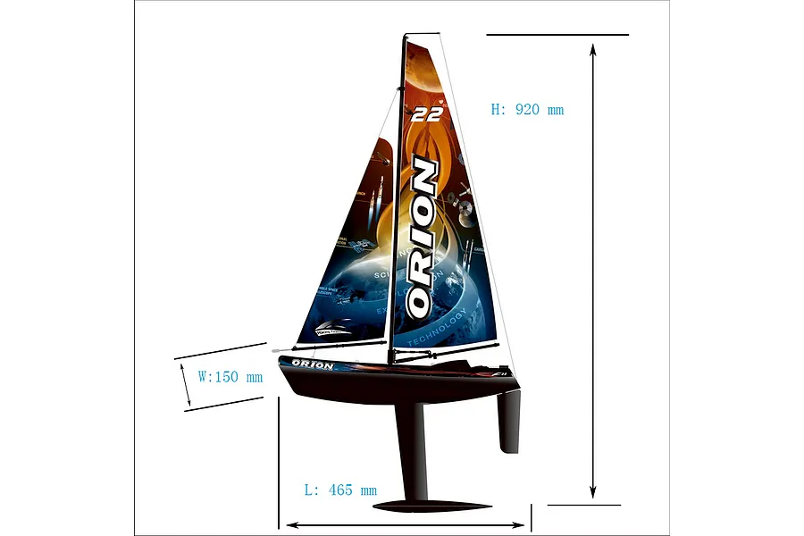 Joysway Orion V2 18&amp;quot; RC Sail Boat Monohull Racing Yacht RTR image 5