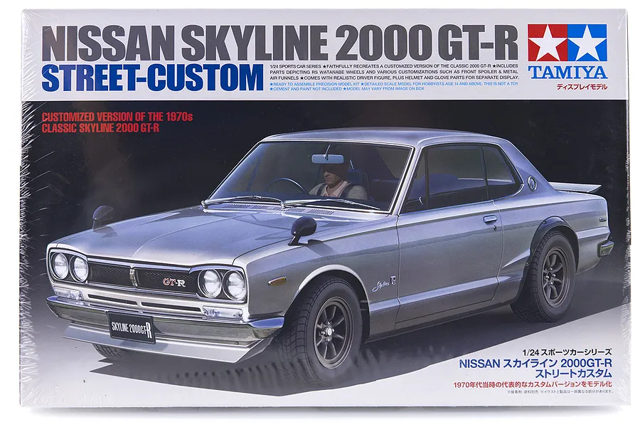 Tamiya 1/24 Nissan Skyline 2000 GT-R Street-Custom Scaled Plastic Model Kit image 16485