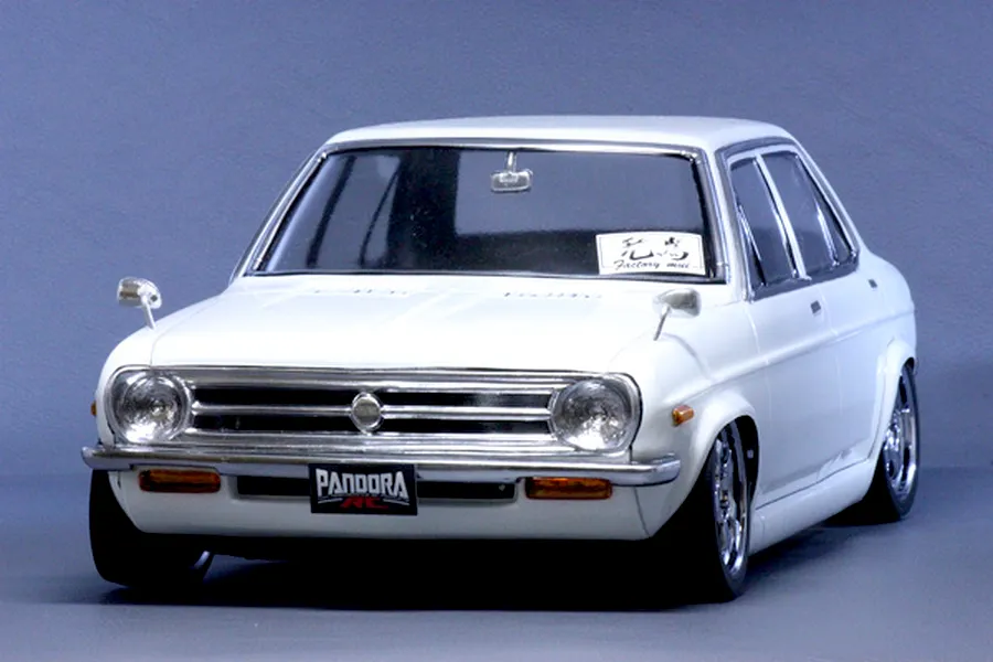 Pandora RC 1/10 Datsun Sunny 4Dr Unpainted Body Shell - Clear image 10