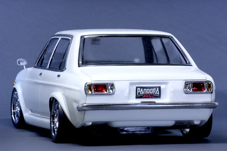 Pandora RC 1/10 Datsun Sunny 4Dr Unpainted Body Shell - Clear image 11