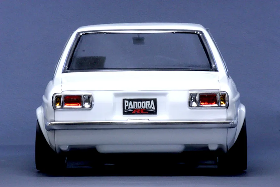 Pandora RC 1/10 Datsun Sunny 4Dr Unpainted Body Shell - Clear image 7