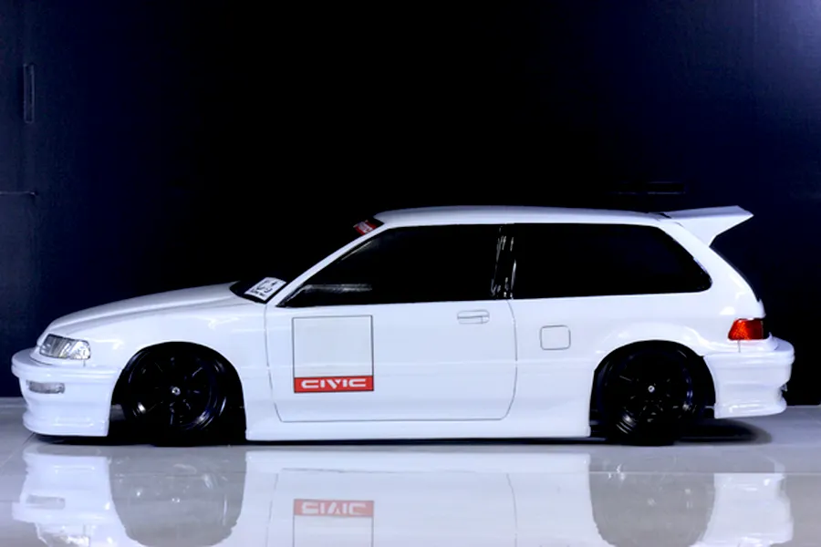 Pandora RC 1/10 Honda Civic EF9 Unpainted Body Shell - Clear image 4