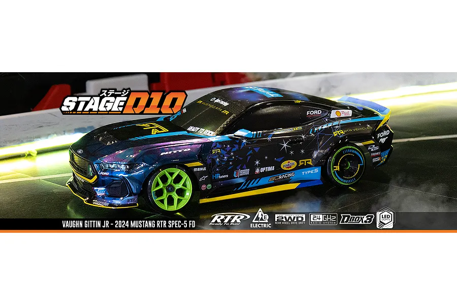 HPI Stage-D10 Ford Mustang GT Spec-5 FD RC Drift Car Electric RWD 1/10 Scale RTR - S650 VGJR image 21