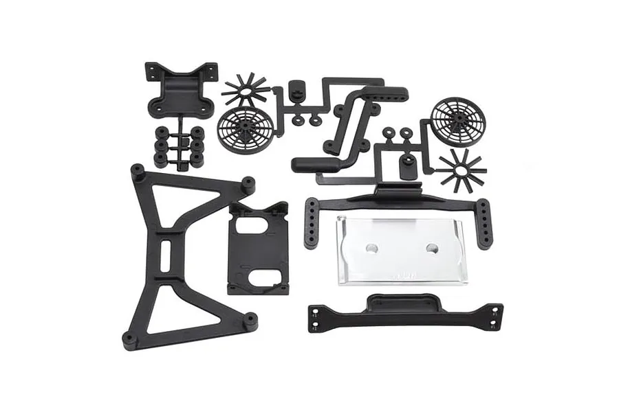 RPM Black Slash 4WD No Clip Body Mount Set image 16553