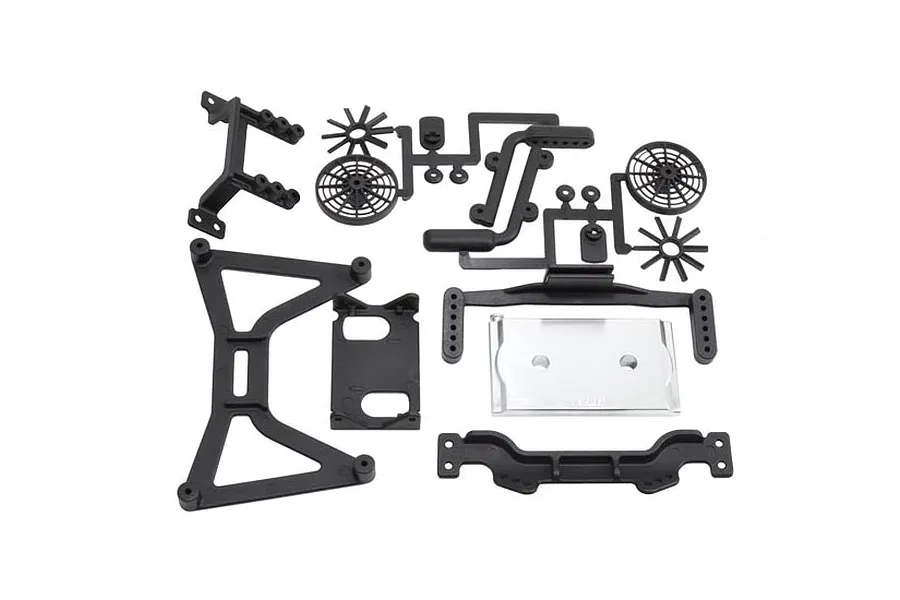 RPM Black Slash 2WD No Clip Body Mount Set image 16560