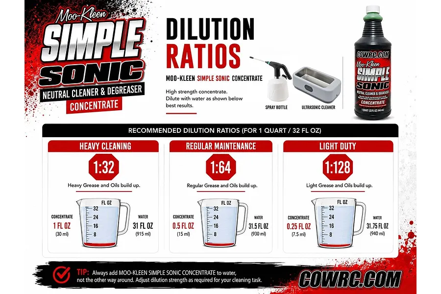 CowRC MOO-Kleen Simple Sonic Concentrate 950ml image 2