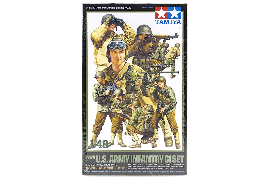 Tamiya 1/48 U.S. WWII Army Infantry GI Set Scaled Plastic Model Kit image 16605