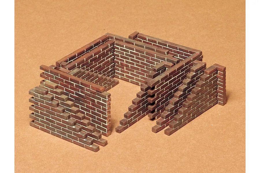 Tamiya 1/35 Brick Wall Set Scaled Plastic Model Kit image 16621