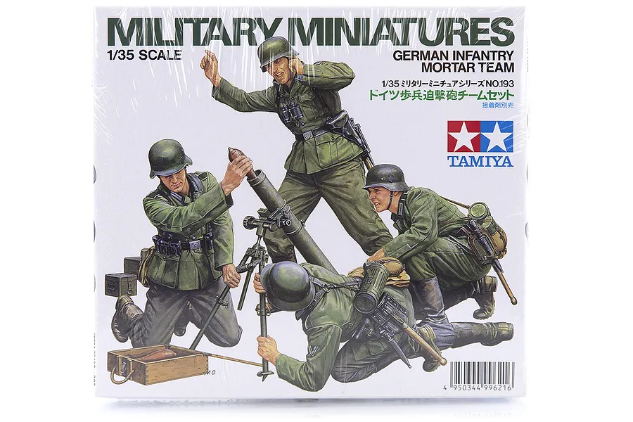 Tamiya 1/35 German Infantry Mortar Team Scaled Plastic Model Kit image 16634