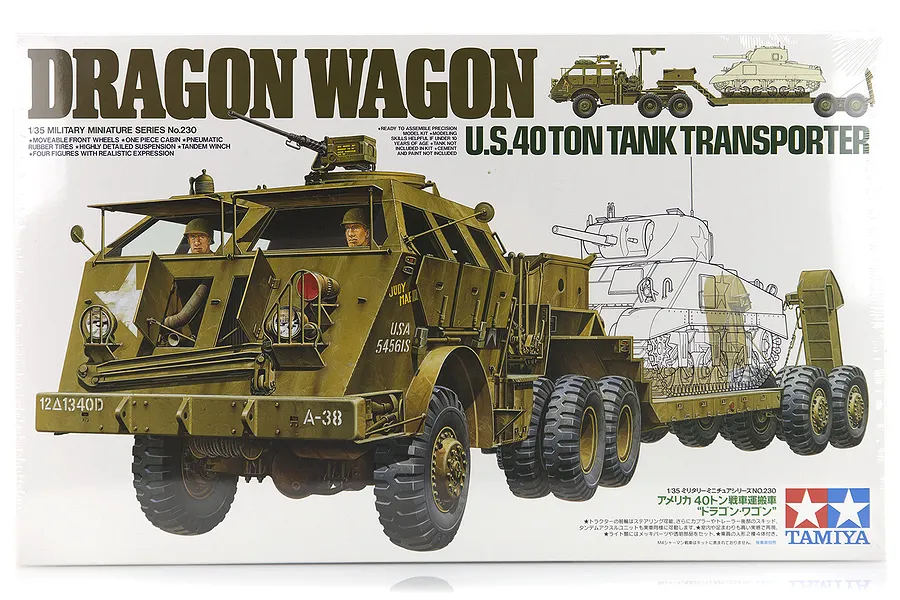 Tamiya 1/35 U.S. Dragon Wagon 40 Ton Tank Transporter Scaled Plastic Model Kit image 16642